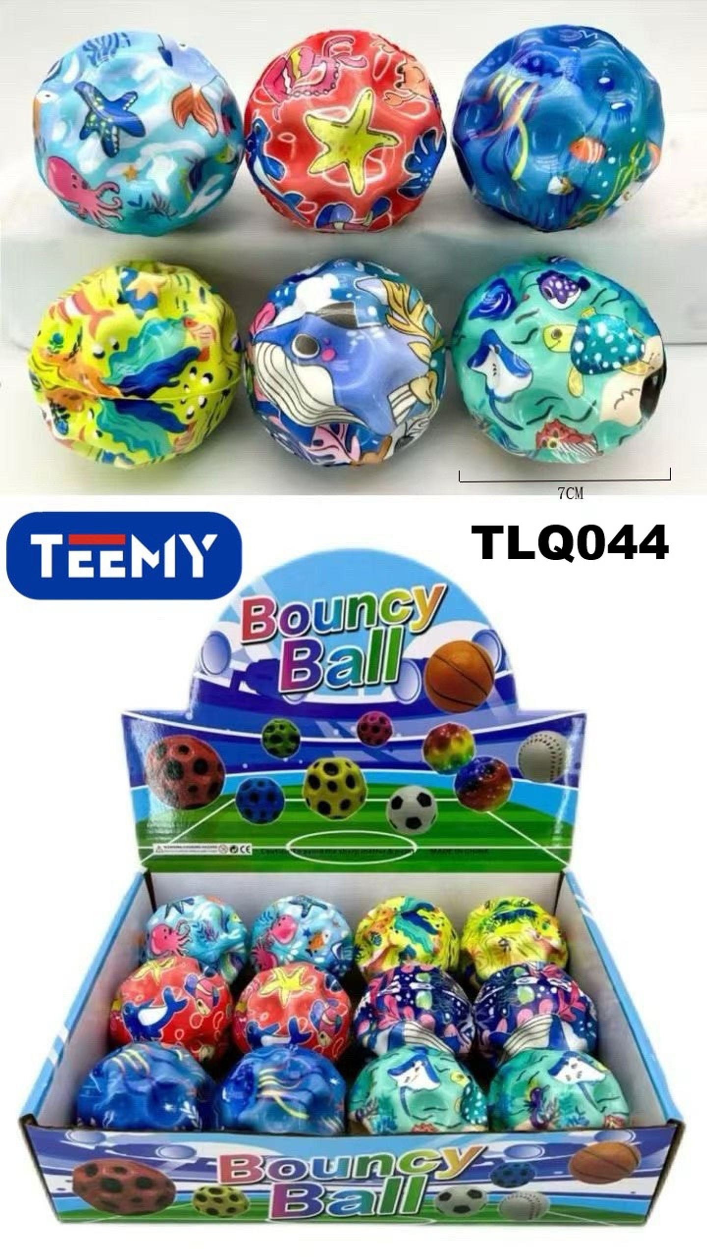 PELOTA SALTARINA PAQUETE 12 PIEZAS (TLQ044) 1