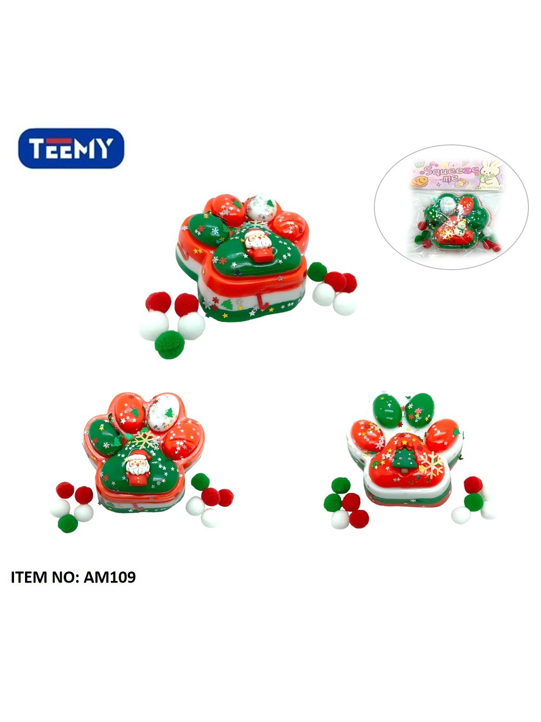 SQUISHY PATICA NAVIDAD PAQUETE 12 PIEZAS 1