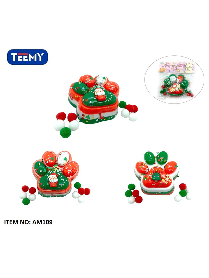 SQUISHY PATICA NAVIDAD PAQUETE 12 PIEZAS 1