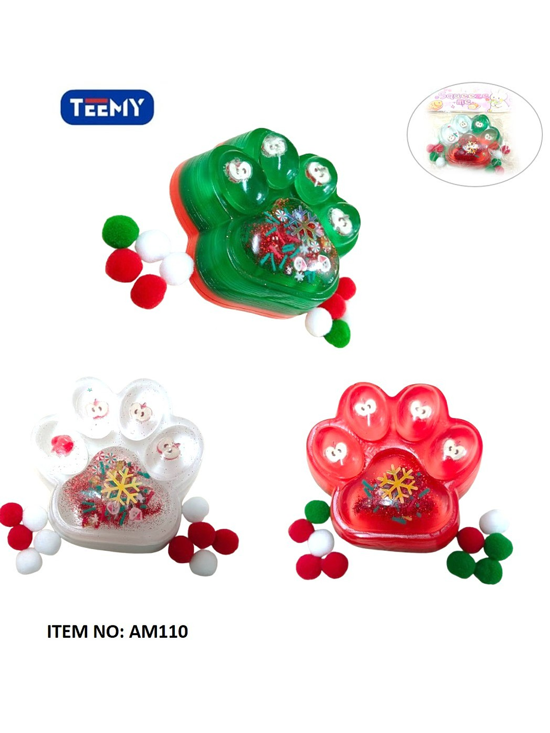SQUISHY PATICA NAVIDAD PAQUETE 12 PIEZAS 1