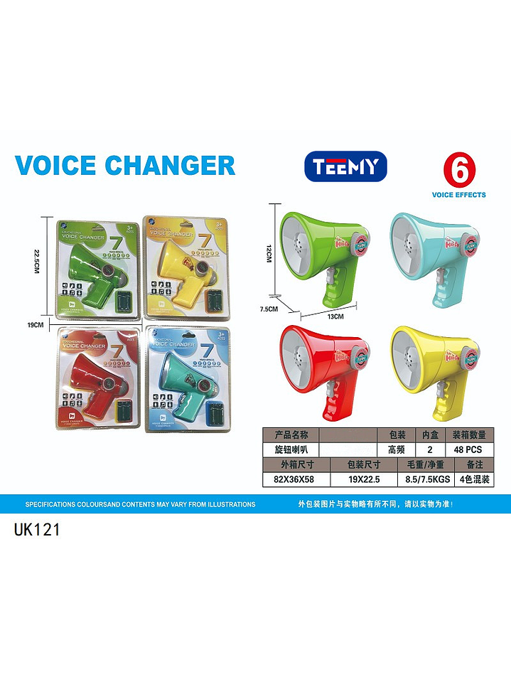 MEGAFONO CAMBIA LA VOZ, PRECIO PUBLICADO ES AL POR MAYOR Y DEBEN SER 3 UNIDADES DEL MISMO  1