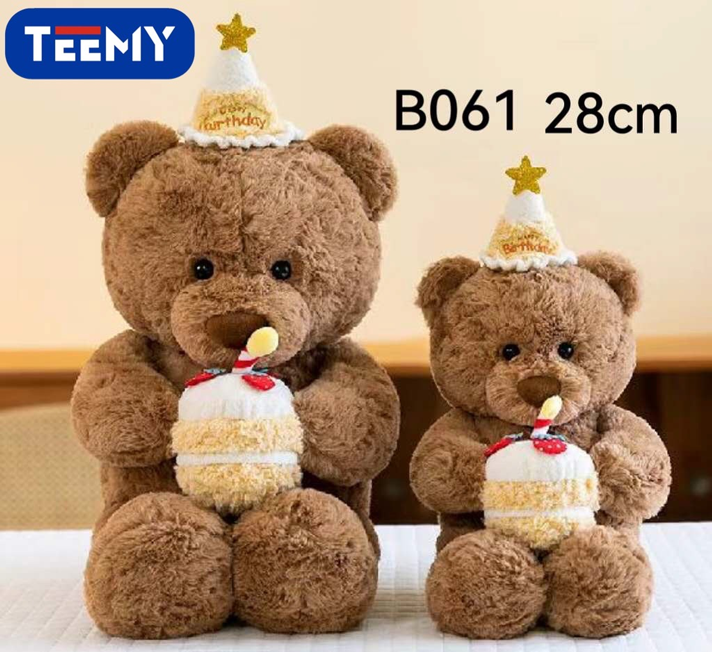 PELUCHE OSO 28 CM, PRECIO PUBLICADO ES AL POR MAYOR Y DEBEN SER 3 UNIDADES DEL MISMO  (B061) 1