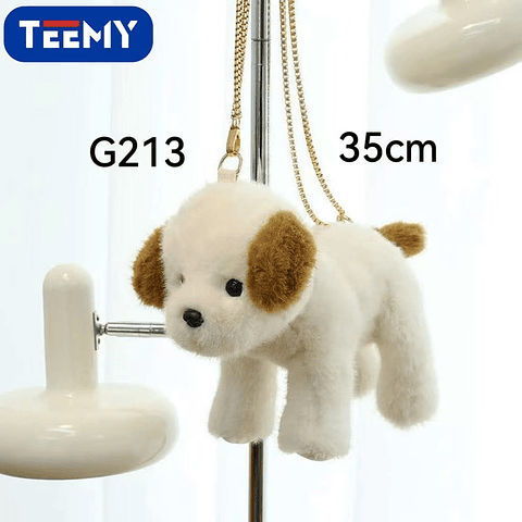 PELUCHE MOCHILA PERRO 35CM, PRECIO PUBLICADO ES AL POR MAYOR Y DEBEN SER 3 UNIDADES DEL MISMO  (G213)