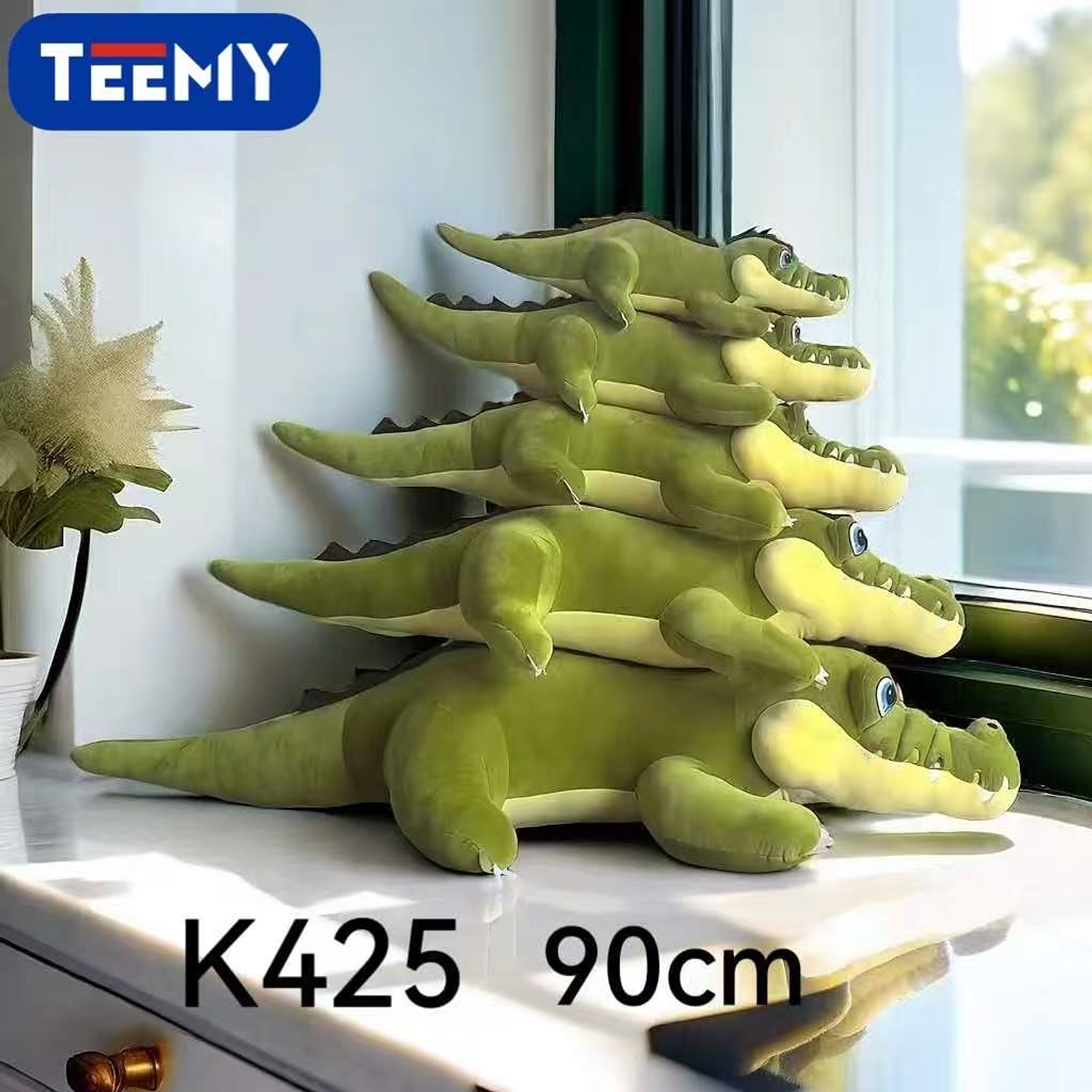 PELUCHE COCODRILO 90 CM  , PRECIO PUBLICADO ES AL POR MAYOR Y DEBEN SER 3 UNIDADES DEL MISMO  (K425) 1