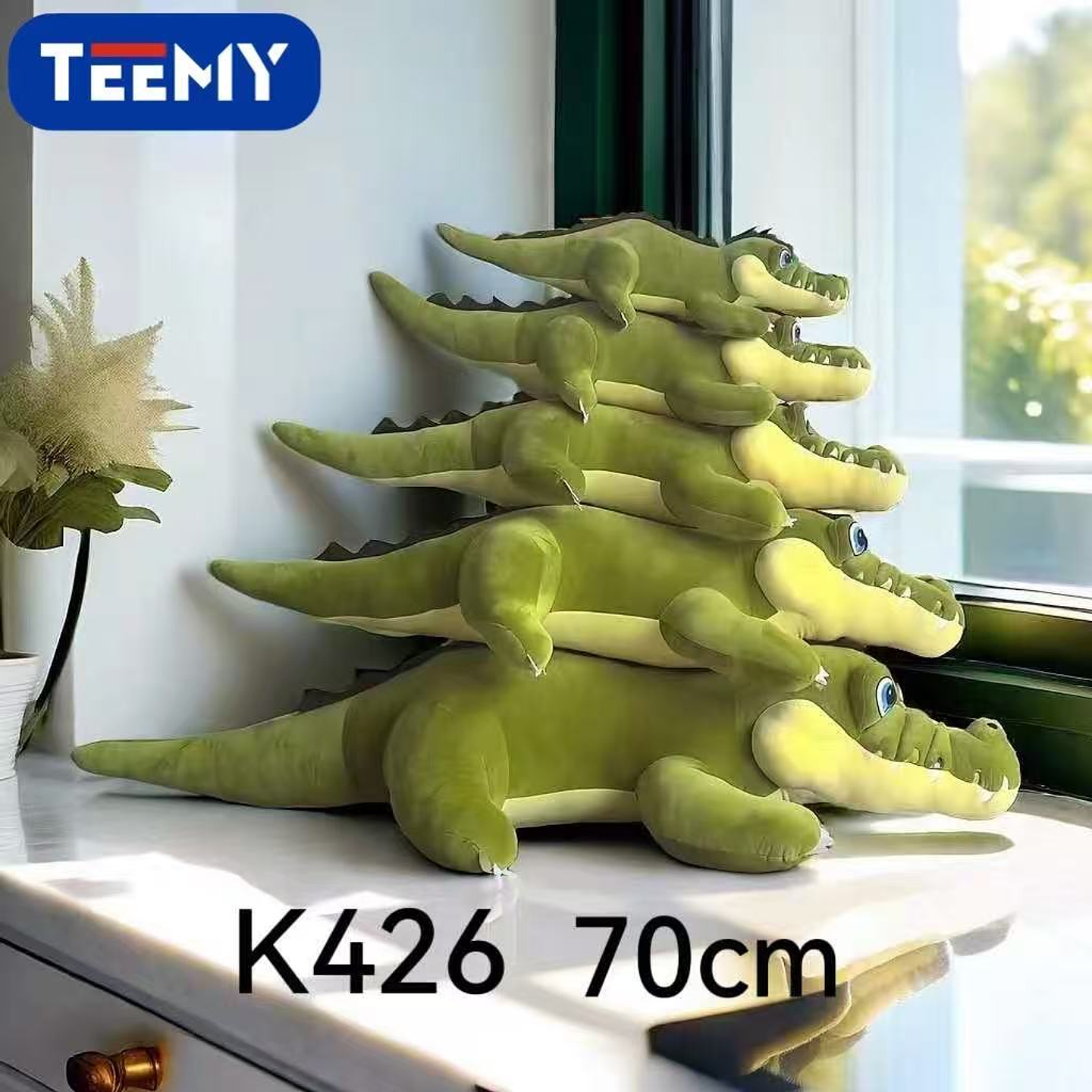 PELUCHE COCODRILO 70 CM  , PRECIO PUBLICADO ES AL POR MAYOR Y DEBEN SER 3 UNIDADES DEL MISMO  (K426) 1
