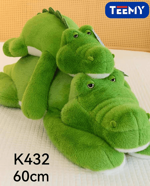 PELUCHE COCODRILO 60 CM  , PRECIO PUBLICADO ES AL POR MAYOR Y DEBEN SER 3 UNIDADES DEL MISMO  (K432)