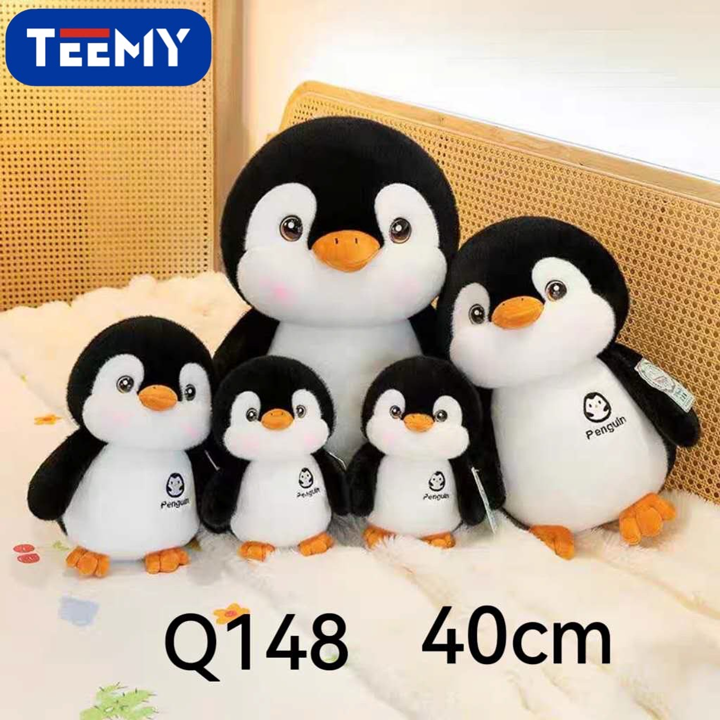 PELUCHE PINGUINO 40 CM , PRECIO PUBLICADO ES AL POR MAYOR Y DEBEN SER 3 UNIDADES DEL MISMO  (Q148) 1