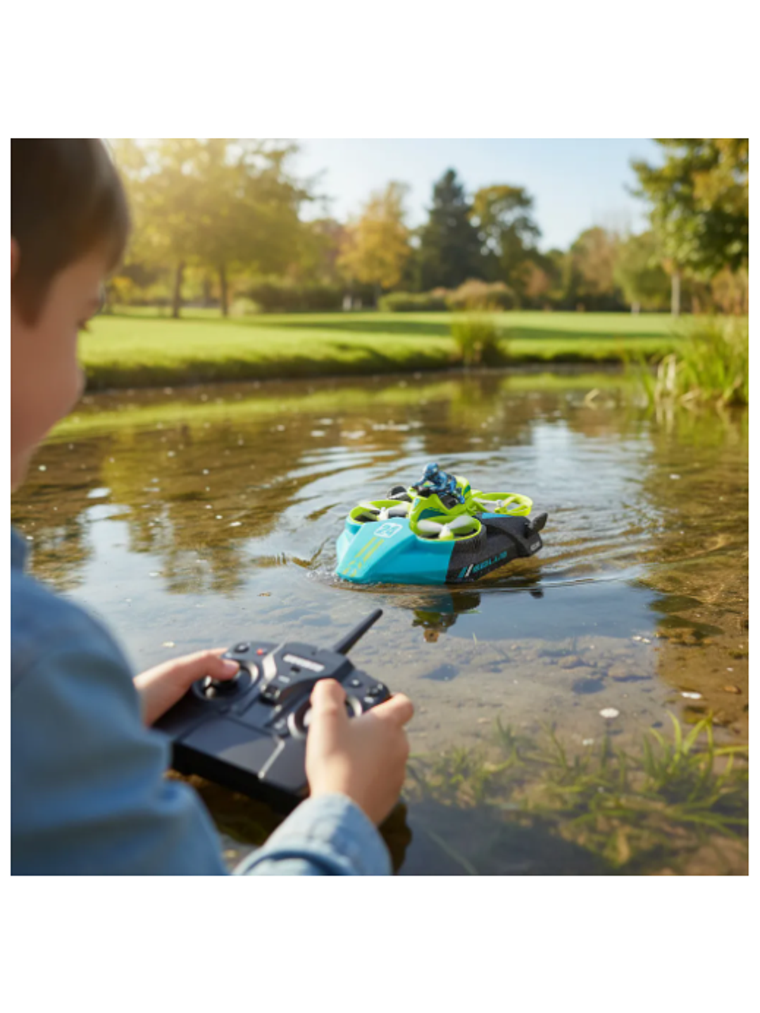 JUGUETE A CONTROL REMOTO 3 EN 1 (DRON, LANCHA Y CARRO), PRECIO PUBLICADO ES AL POR MAYOR Y DEBEN SER 3 UNIDADES DEL MISMO  2