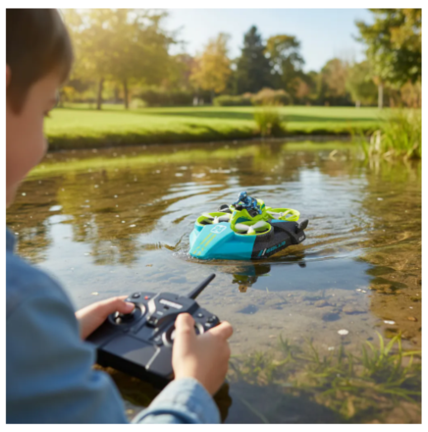 JUGUETE A CONTROL REMOTO 3 EN 1 (DRON, LANCHA Y CARRO), PRECIO PUBLICADO ES AL POR MAYOR Y DEBEN SER 3 UNIDADES DEL MISMO  (YK063) 2