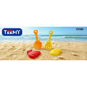 SET JUGUETES DE PLAYA VARIOS COLORES PAQUETE 12 PIEZAS