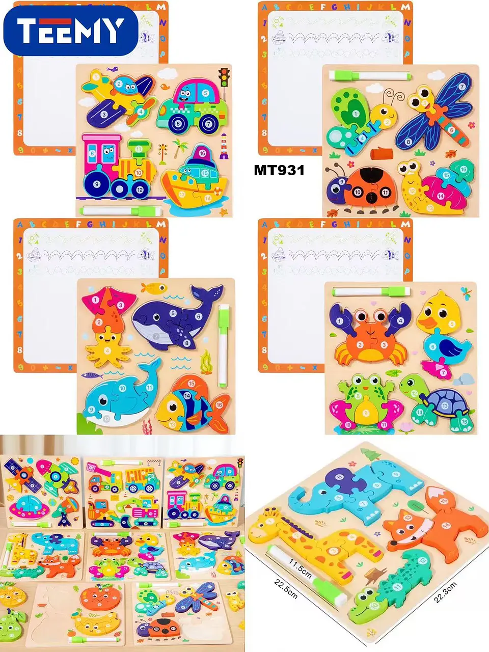 JUEGO DIDACTICO DE ANIMALES 2 EN 1, 3 DEL MISMO POR MAYOR  (MT931) 1