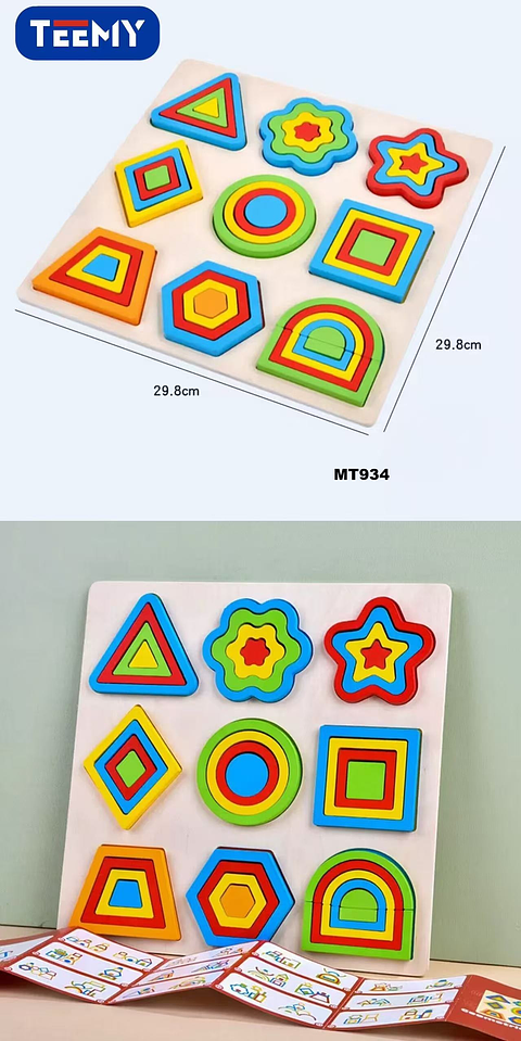 JUEGO DIDACTICO FIGURAS GEOMETRICAS, 3 DEL MISMO POR MAYOR  (MT934)