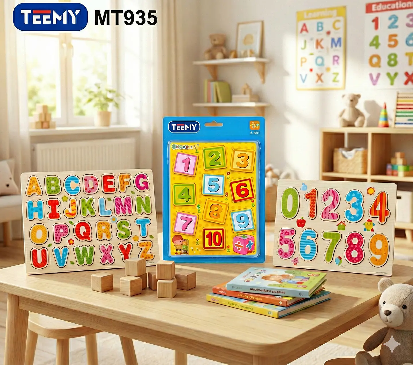 JUEGO DIDACTICO LETRAS Y NUMEROS, 3 DEL MISMO POR MAYOR  (MT935) 1