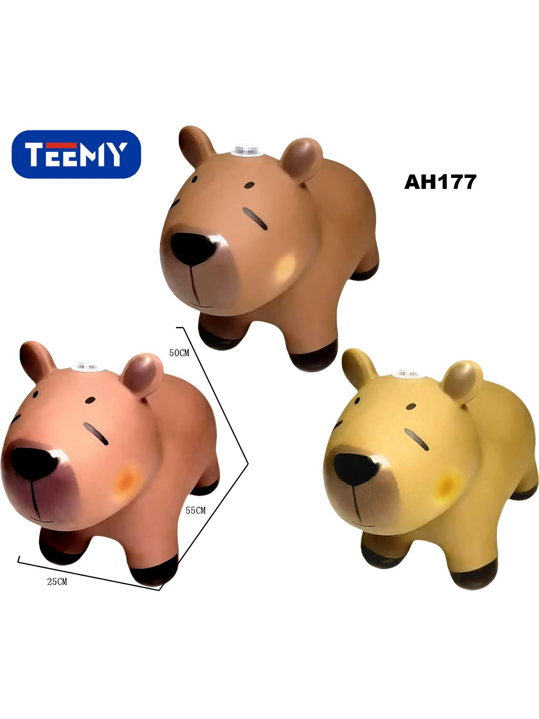 CAPIBARA CABALLITO  PARA BEBES , PRECIO PUBLICADO ES AL POR MAYOR Y DEBEN SER 3 UNIDADES DEL MISMO  1