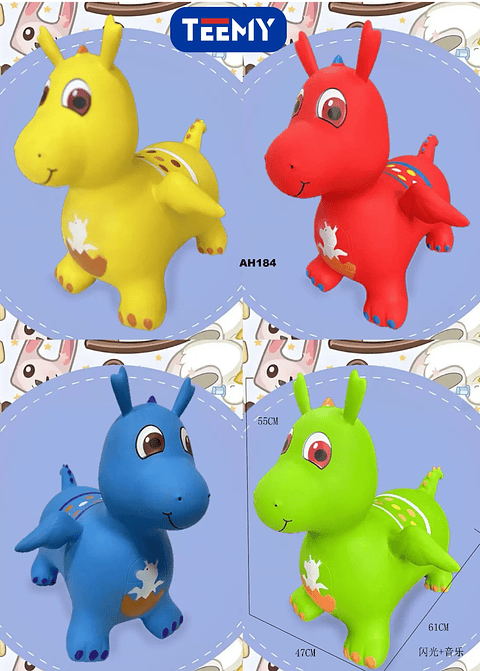 DINOSAURIO CABALLITO PARA BEBE , 3 DEL MISMO POR MAYOR  (AH184)