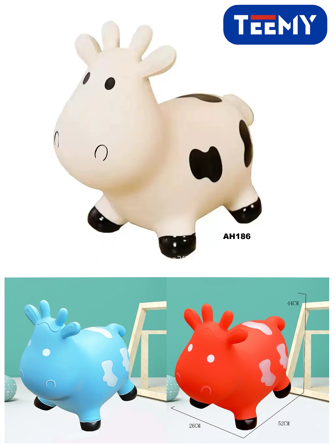 VACA CABALLITO PARA BEBES , PRECIO PUBLICADO ES AL POR MAYOR Y DEBEN SER 3 UNIDADES DEL MISMO  1