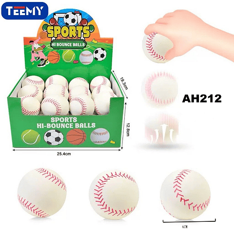 PELOTA SALTARINA PAQUETE 24 PIEZAS (AH212)