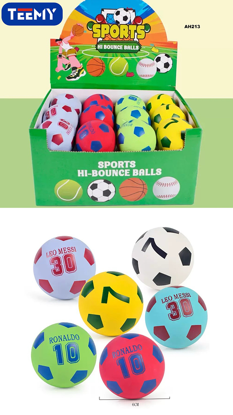 PELOTA SALTARINA PAQUETE 24 PIEZAS (AH213)