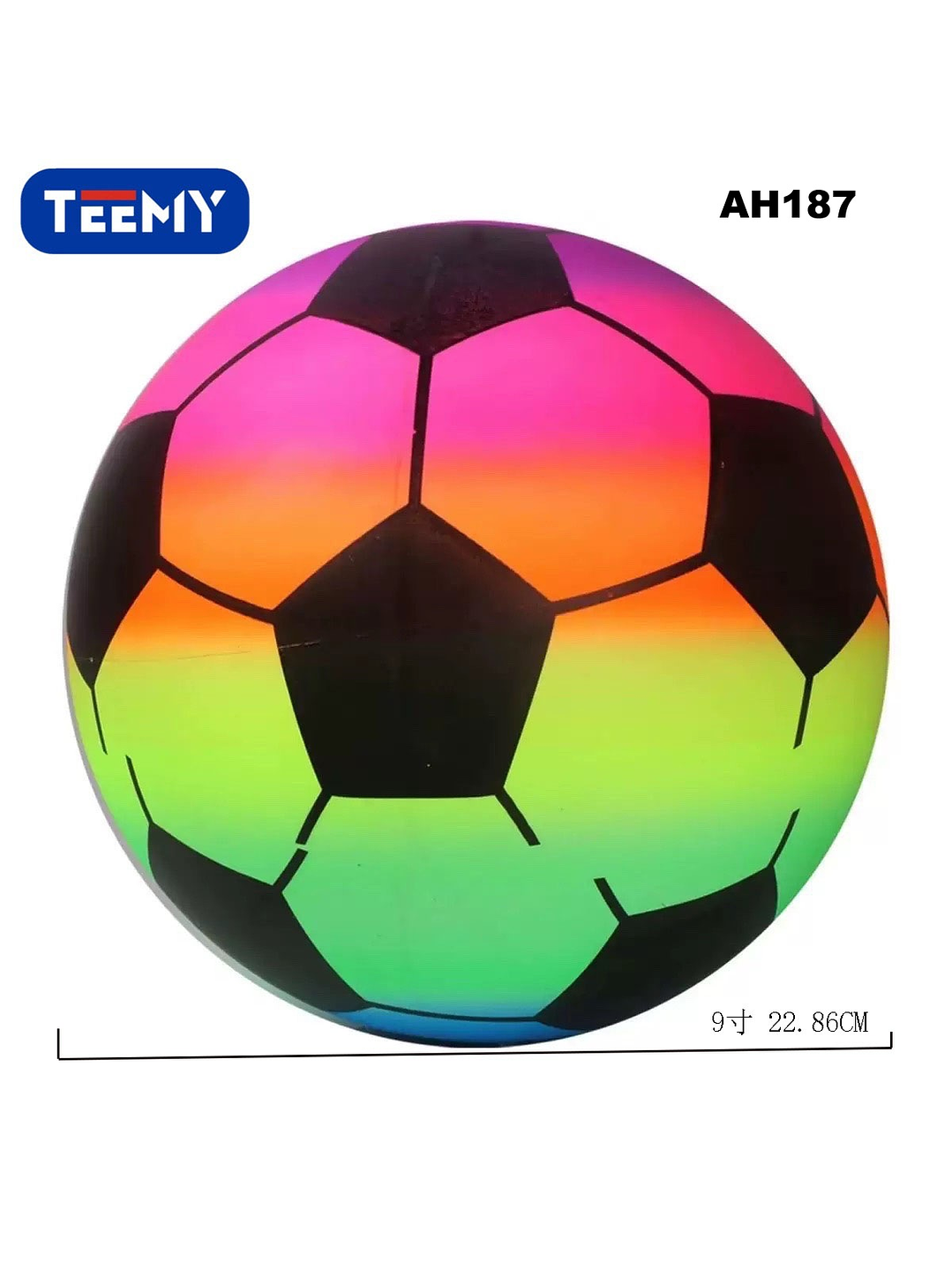 BALON DE FUTBOL PLAYA 9 PULGADAS PESO 150G PAQUETE 10 PIEZAS 1