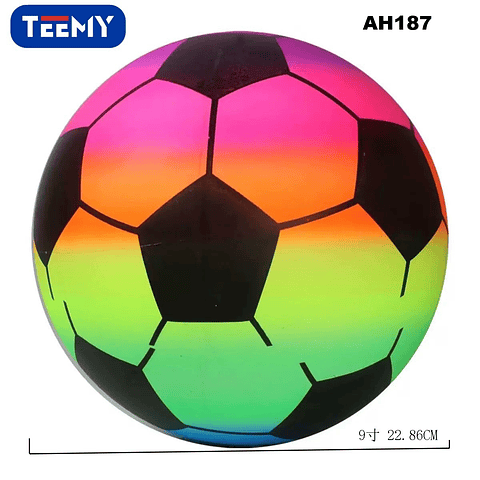 BALON DE FUTBOL PLAYA 9 PULGADAS PESO 150G PAQUETE 10 PIEZAS (AH187)