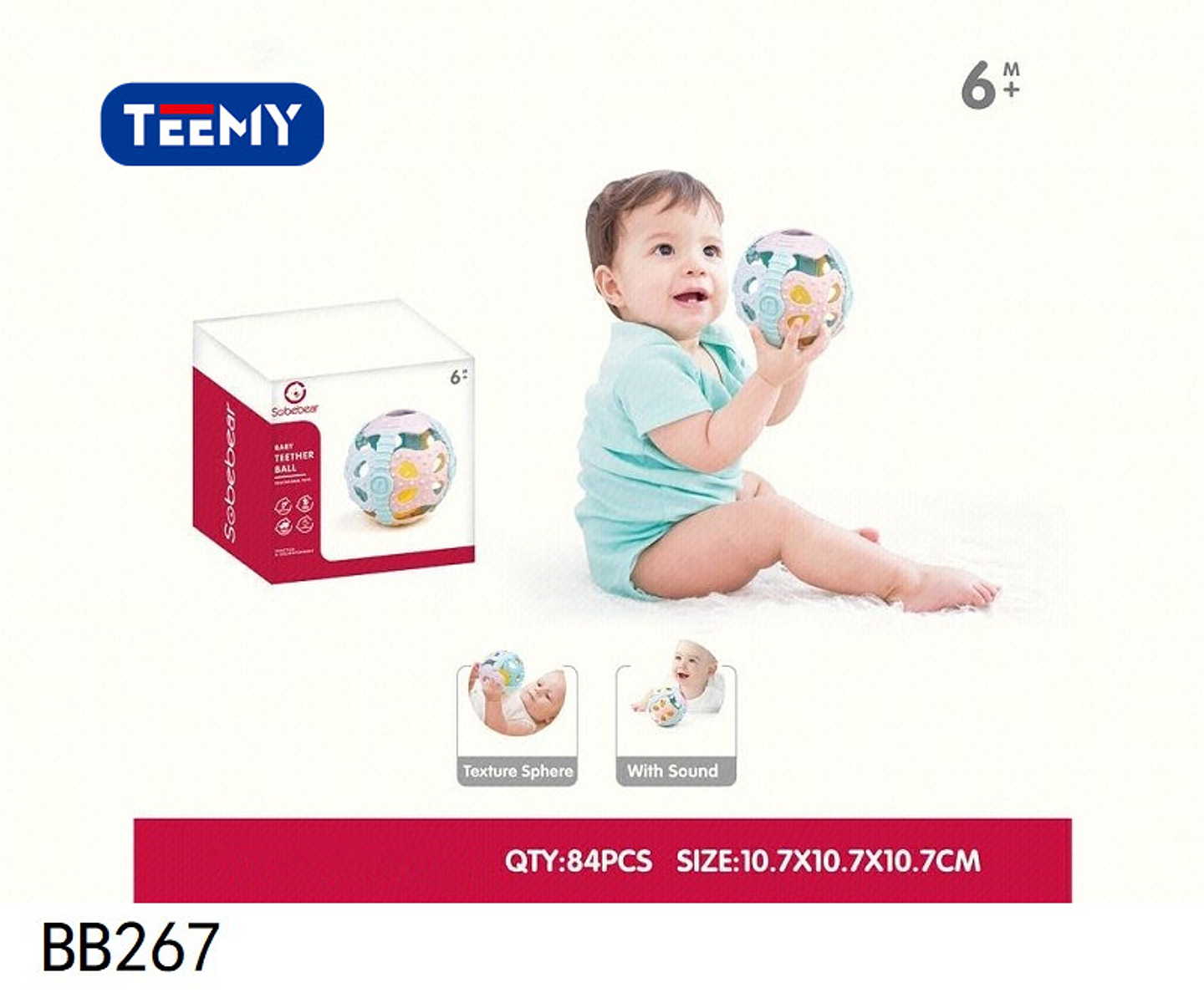 JUGUETE SENSORIAL BEBE,  PRECIO PUBLICADO ES AL POR MAYOR Y DEBEN SER 3 UNIDADES DEL MISMO  (BB267) 1