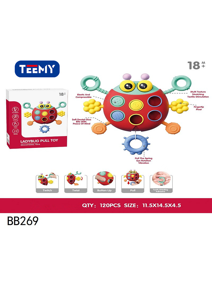 JUGUETE SENSORIAL BEBE,  PRECIO PUBLICADO ES AL POR MAYOR Y DEBEN SER 3 UNIDADES DEL MISMO  1