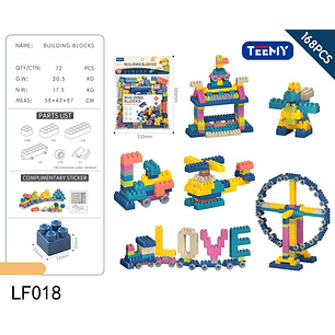 BLOQUES ARMABLES 168 PIEZAS  , PRECIO PUBLICADO ES AL POR MAYOR Y DEBEN SER 3 UNIDADES DEL MISMO 