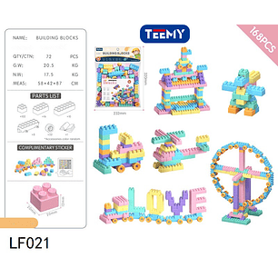 BLOQUES ARMABLES 168 PIEZAS, PRECIO PUBLICADO ES AL POR MAYOR Y DEBEN SER 3 UNIDADES DEL MISMO 