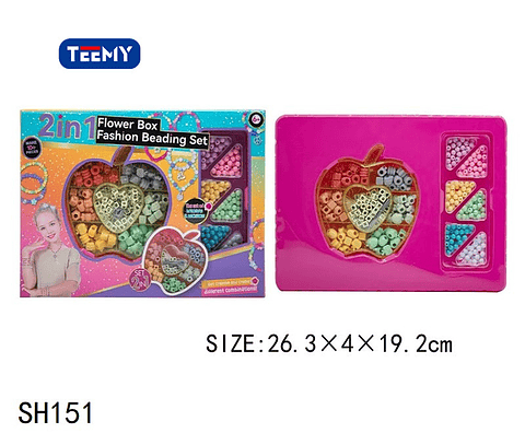 JUEGO DE MANUALIDADES PARA HACER PULSERAS  Y COLLARES 2 EN 1,  PRECIO PUBLICADO ES AL POR MAYOR Y DEBEN SER 3 UNIDADES DEL MISMO  (SH151)