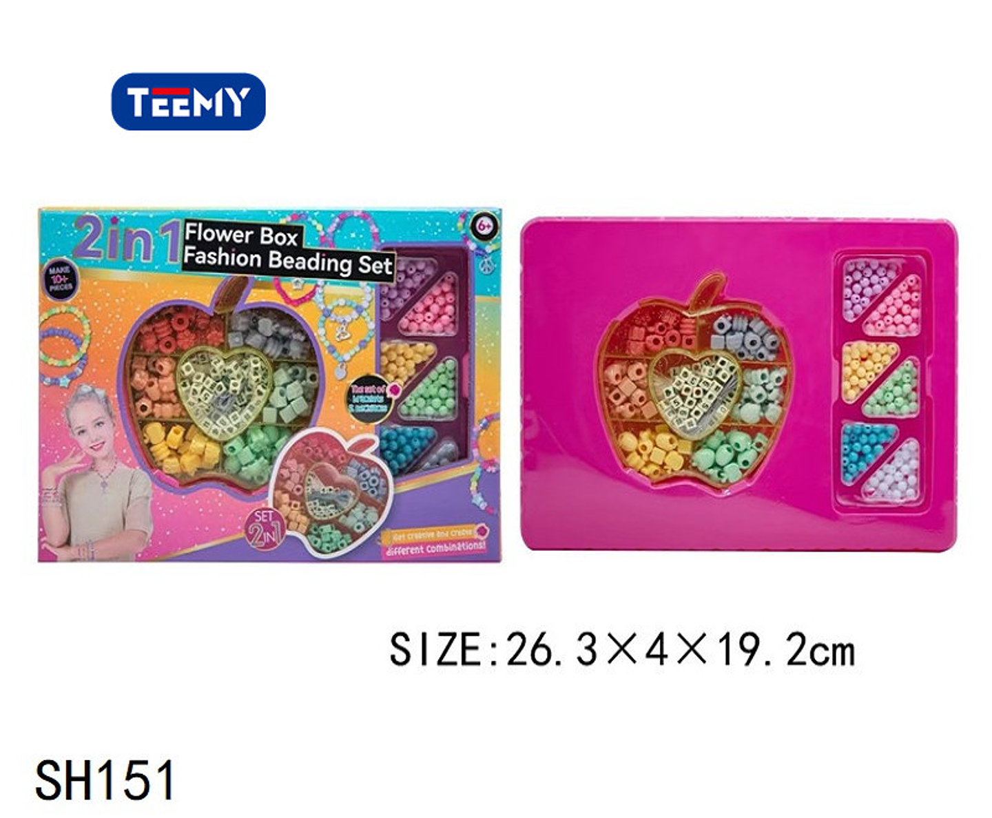 JUEGO DE MANUALIDADES PARA HACER PULSERAS  Y COLLARES 2 EN 1,  PRECIO PUBLICADO ES AL POR MAYOR Y DEBEN SER 3 UNIDADES DEL MISMO  (SH151) 1