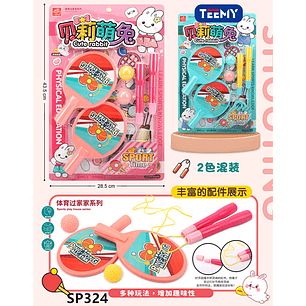 RAQUETA DE PLAYA CON CUERDA PARA SALTAR, PRECIO PUBLICADO ES AL POR MAYOR Y DEBEN SER 4 UNIDADES DEL MISMO 