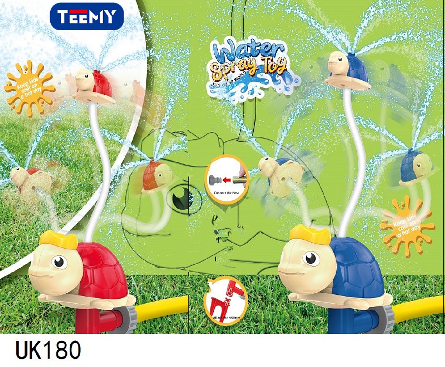 JUGUETE ROCIADOR DE AGUA SPRINKLER, PRECIO PUBLICADO ES AL POR MAYOR Y DEBEN SER 3 UNIDADES DEL MISMO  (UK180) 1