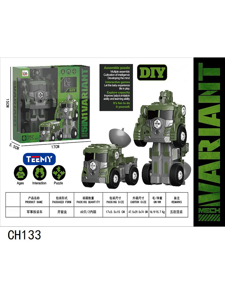 CARRO TRANSFORMER, PRECIO PUBLICADO ES AL POR MAYOR Y DEBEN SER 3 UNIDADES DEL MISMO  1