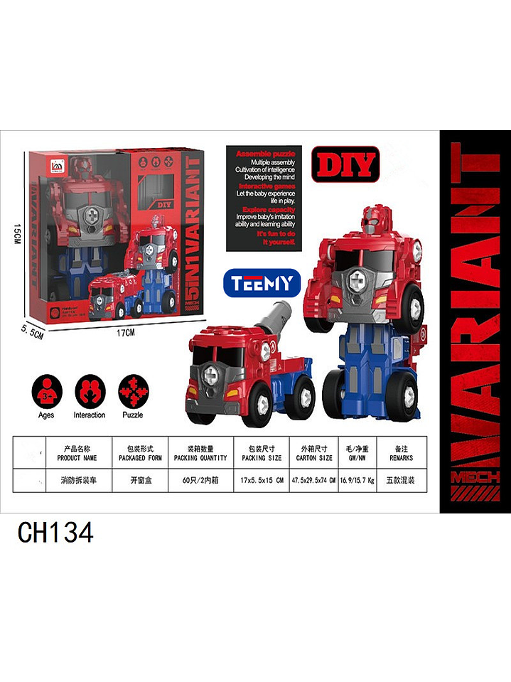 CARRO TRANSFORMER, PRECIO PUBLICADO ES AL POR MAYOR Y DEBEN SER 3 UNIDADES DEL MISMO  1