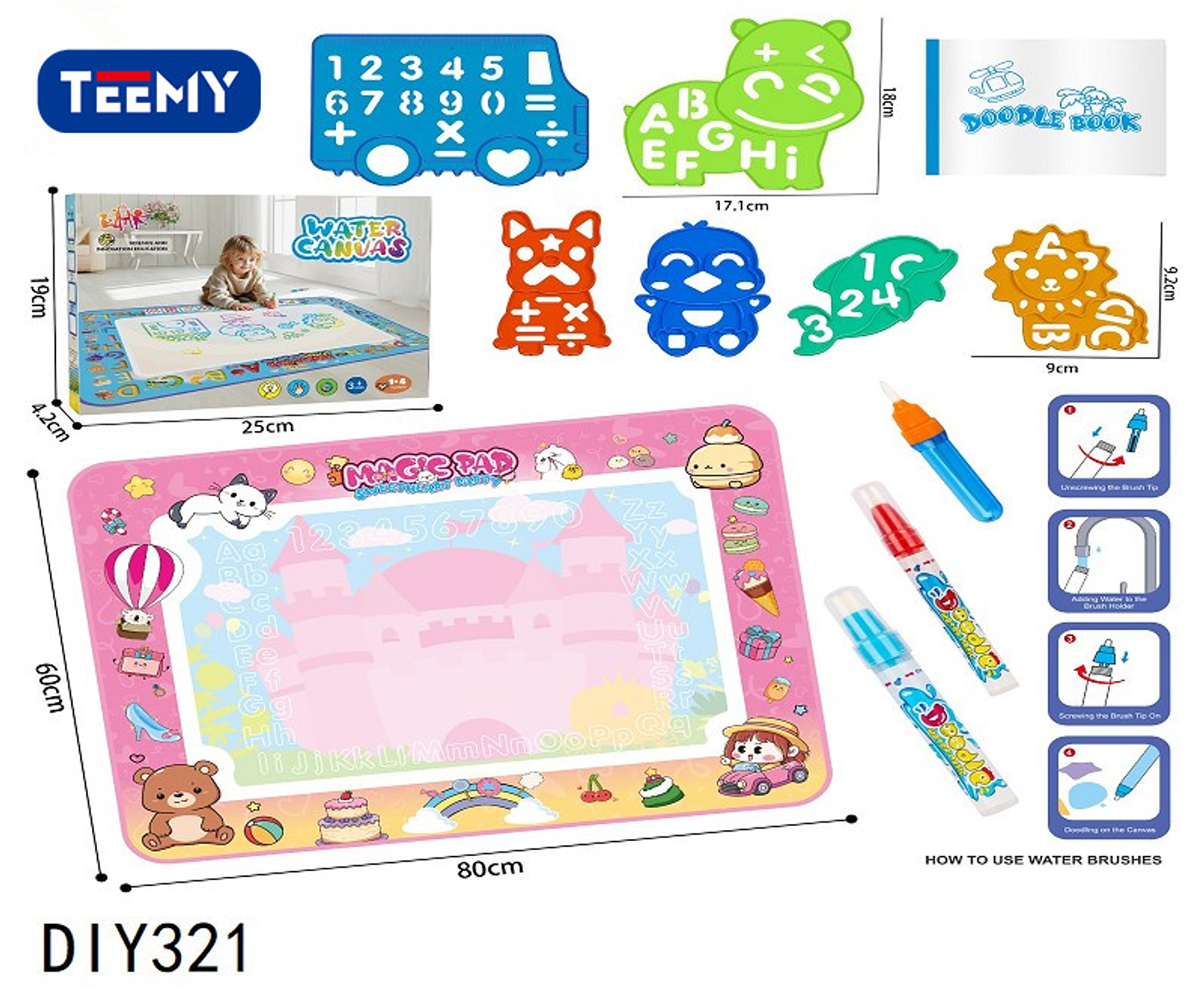 ALFOMBRA PARA DIBUJAR, PRECIO PUBLICADO ES AL POR MAYOR Y DEBEN SER 3 UNIDADES DEL MISMO  (DIY321) 1