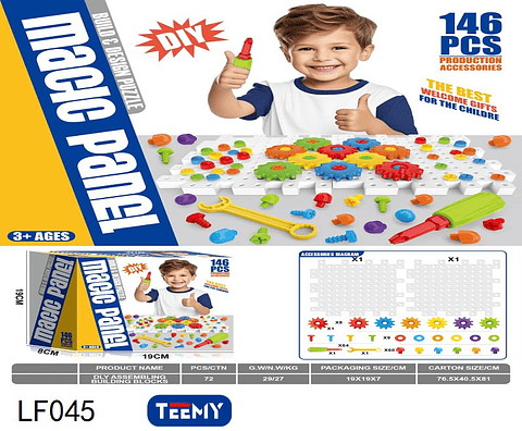 BLOQUES ARMABLES 146 PIEZAS  , PRECIO PUBLICADO ES AL POR MAYOR Y DEBEN SER 3 UNIDADES DEL MISMO  (LF045)