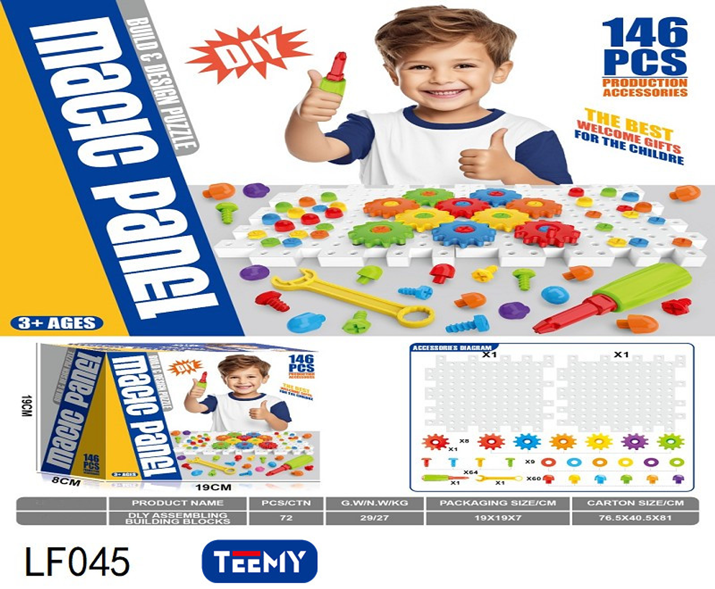 BLOQUES ARMABLES 146 PIEZAS  , PRECIO PUBLICADO ES AL POR MAYOR Y DEBEN SER 3 UNIDADES DEL MISMO  (LF045) 1