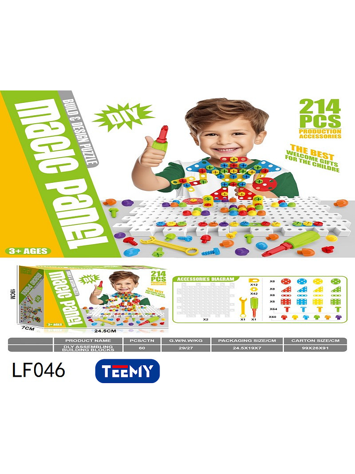 BLOQUES ARMABLES 214 PIEZAS  , PRECIO PUBLICADO ES AL POR MAYOR Y DEBEN SER 3 UNIDADES DEL MISMO  1