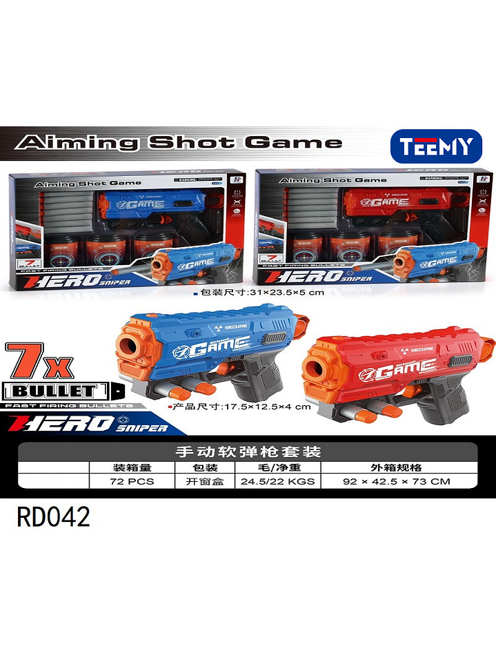 PISTOLA NERF , PRECIO PUBLICADO ES AL POR MAYOR Y DEBEN SER 3 UNIDADES DEL MISMO  1