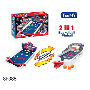 JUEGO DE MESA 2 EN 1 PINBALL Y BASQUET, PRECIO PUBLICADO ES AL POR MAYOR Y DEBEN SER 3 UNIDADES DEL MISMO 