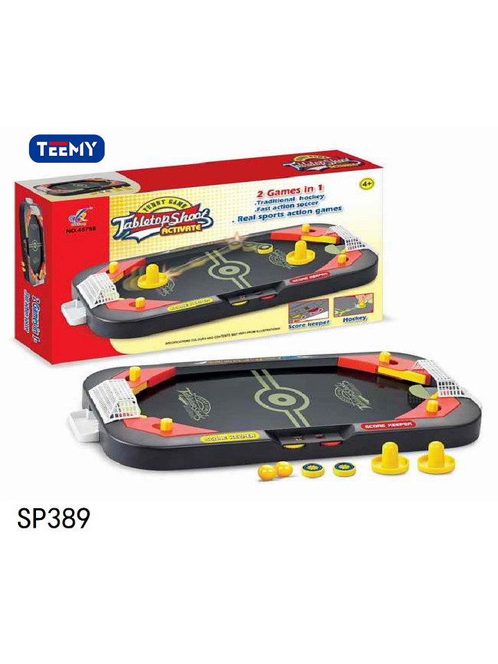 JUEGO DE MESA 2 EN 1 HOCKEY Y FUTBOL, PRECIO PUBLICADO ES AL POR MAYOR Y DEBEN SER 3 UNIDADES DEL MISMO  1