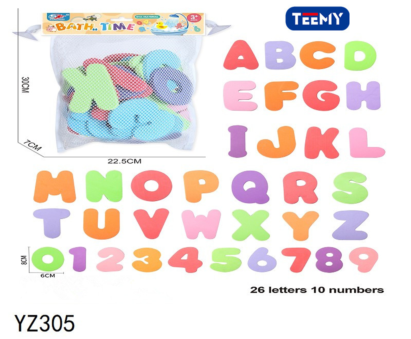 LETRAS Y NUMEROS GOMA EVA, PRECIO PUBLICADO ES AL POR MAYOR Y DEBEN SER 3 UNIDADES DEL MISMO  (YZ305) 1