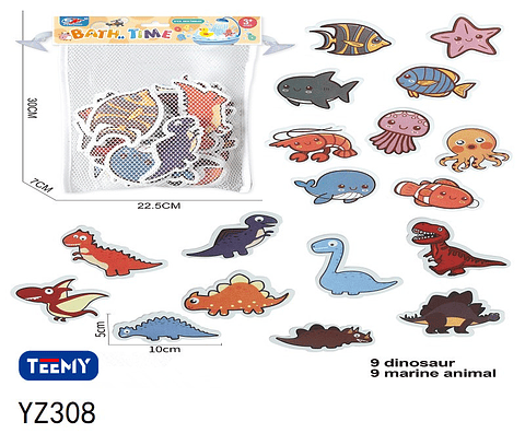 ANIMALES MARINOS GOMA EVA, PRECIO PUBLICADO ES AL POR MAYOR Y DEBEN SER 3 UNIDADES DEL MISMO  (YZ308)