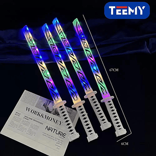 ESPADA LUMINOSA, PRECIO PUBLICADO ES AL POR MAYOR Y DEBEN SER 3 UNIDADES DEL MISMO 