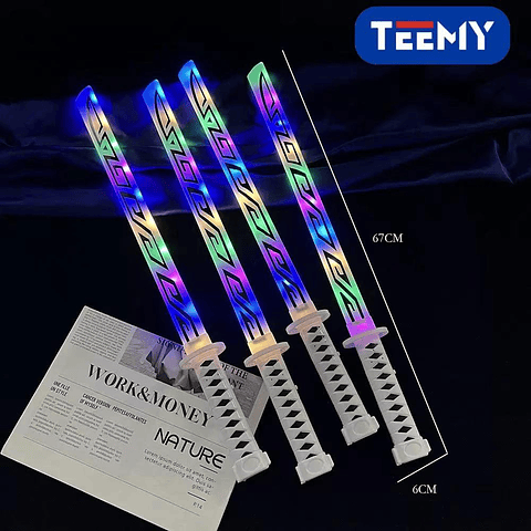 ESPADA LUMINOSA, PRECIO PUBLICADO ES AL POR MAYOR Y DEBEN SER 3 UNIDADES DEL MISMO  (AH216)