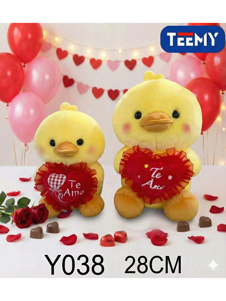 PELUCHE PATO AMOR 28CM , PRECIO PUBLICADO ES AL POR MAYOR Y DEBEN SER 3 UNIDADES DEL MISMO  1