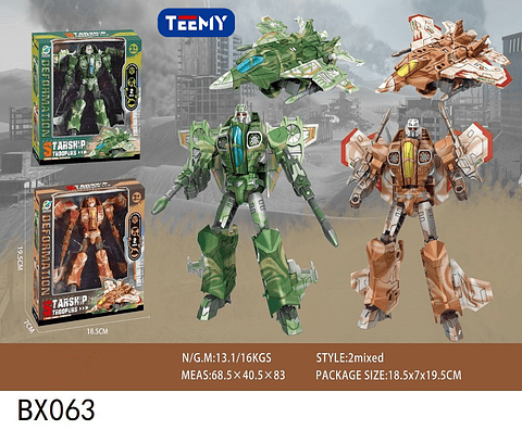 TRANSFORMERS, PRECIO PUBLICADO ES AL POR MAYOR Y DEBEN SER 3UNIDADES DEL MISMO  (BX063)