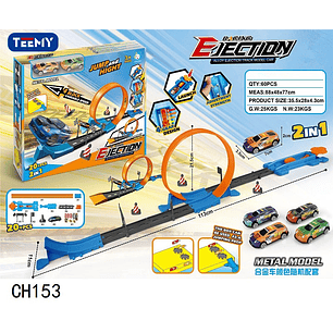 PISTA CON CARROS 2 EN 1, PRECIO PUBLICADO ES AL POR MAYOR Y DEBEN SER 3 UNIDADES DEL MISMO 