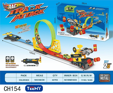 PISTA CON CARROS, PRECIO PUBLICADO ES AL POR MAYOR Y DEBEN SER 3 UNIDADES DEL MISMO  (CH154)