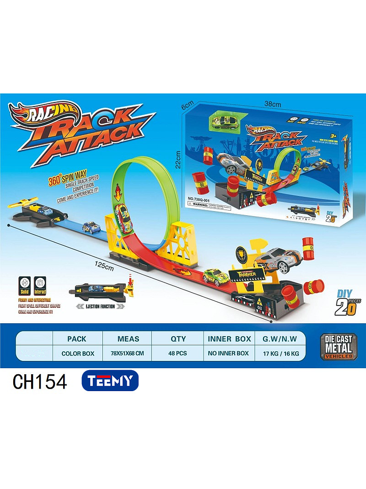 PISTA CON CARROS, PRECIO PUBLICADO ES AL POR MAYOR Y DEBEN SER 3 UNIDADES DEL MISMO  1